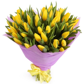 Букет из желтых тюльпанов "Женечка"