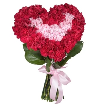 Сердце из гвоздик