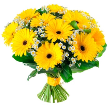 Букет из гербер и танацетума "Варенька" маленький