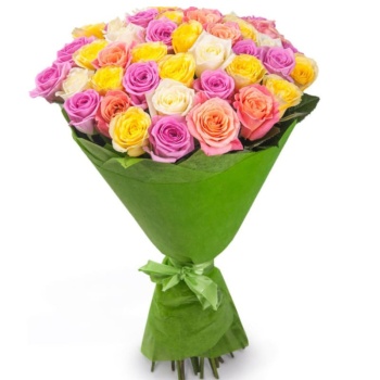 Букет MIX из 45 роз "Злата"