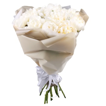 Букет из белых пионов "Присцилла"