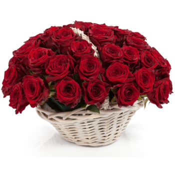Букет из 51 розы в корзине