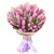 Букет из 51 сиреневого и розового тюльпана. Букет из 51 сиреневого и розового тюльпана.