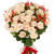 Букет из кремовых кустовых роз и гиперикума Букет из кремовых кустовых роз и гиперикума