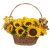 Букет из 17 подсолнухов в корзине Букет из 17 подсолнухов в корзине