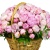 Корзина из 75 розовых пионов Корзина из 75 розовых пионов